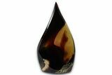 Polished Indonesian Blue Amber Flame #355795-1